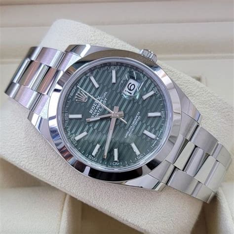 rolex datejust green motif